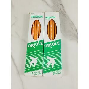 Dixon Oriole #287 #287-2 Pencils Crayons #2/HB Lot of 2 Boxes Made USA Vintage